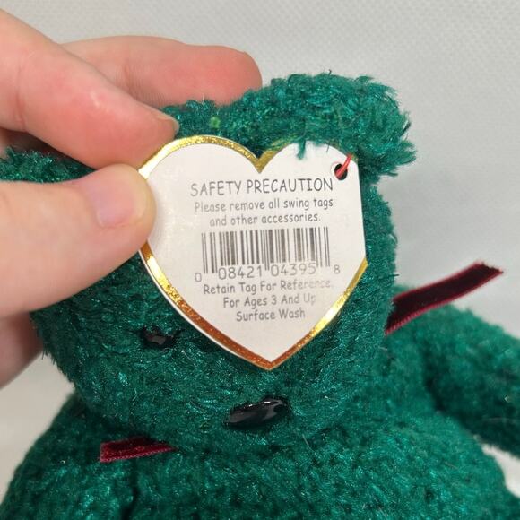TY BEANIE BABIES 2001 HOLIDAY TEDDY Plush Stuffed Animal - Picture 7 of 7